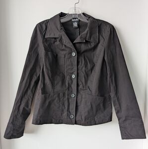 Vintage 90s Cotton Jacket Brown Y2K Rafaella